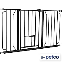 EveryYay In The Zone Black Steel Walk-Through Pet Gate