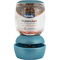 Petmate Pearl Blue Replendish Gravity Automatic Pet Feeder with Microban, Food Dispenser Station for Cats and Dogs
