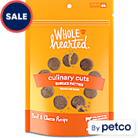 WholeHearted Culinary Cuts Burger Patties, Beef & Cheese Recipe Dog Treats