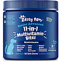 Zesty Paws Chicken Senior Advanced 11-in-1 Multivitamin Bites Soft Chews for Dogs