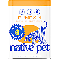 Native Pet Organic Pumpkin Fiber Powder Digestive Supplement for Dogs