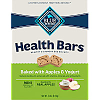Blue Buffalo Health Bars Oven-Baked with Natural Ingredients, Apples & Yogurt Mini Crunchy Dog Biscuits
