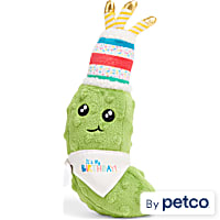 YOULY Birthday Pickle Plush Dog Toy