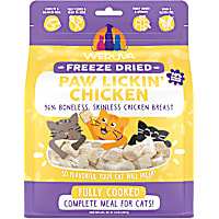 Weruva Freeze Dried Paw Lickin Chicken with 96% Boneless, Skinless Chicken Breast Cat Food