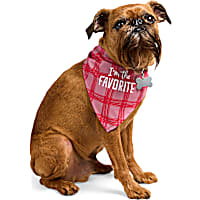 YOULY I'm the Favorite Plaid Dog Bandana