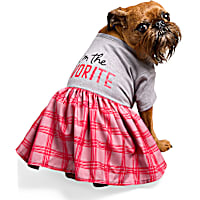 YOULY I'm the Favorite Plaid Pet Dress