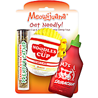 Meowijuana Get Noodly Noodles and Sriracha Catnip Toy for Cats