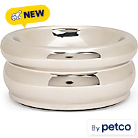 EveryYay Stacked Bubble Modern Stainless Steel Dog Bowl
