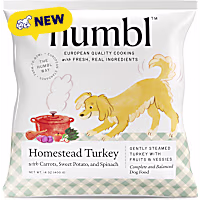 HUMBL Frozen Pourable Pouch EU-Sourced Homestead Turkey Gently Cooked Dog Food