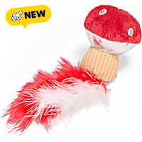 Petco Holiday Mushroom Feather Plush Cat Toy