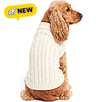 Petco Holiday White Chunky Knit Pet Sweater
