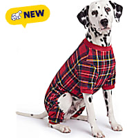 Petco Holiday Red Plaid Print Pet Pajamas