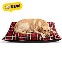 Petco Red/Green Stripe Pillow Lounger Dog Bed