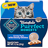 Blue Buffalo Tastefuls Purrfect Moments Creamy Puree Cheeky Chicken Snack for Adult Cats