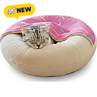 PawsPik Orthopedic Donut-Themed Plush Pet Bed