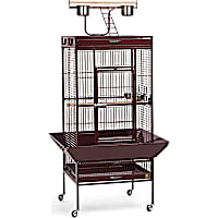 Prevue Pet Products Signature Select Series Wrought Iron Bird Cage in Metallic Garnet Red