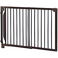 Richell Expandable Walk-Thru Pet Gate in Coffee Bean