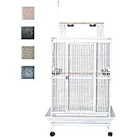 A&E Cage Company 36" X 28" Play Top Bird Cage in Platinum