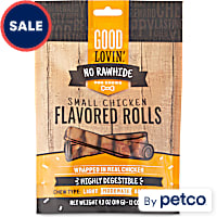 Good Lovin' No Rawhide Small Chicken Flavored Rolls for Dogs
