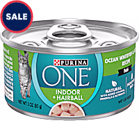Purina ONE Indoor High Protein Indoor Advantage Ocean Whitefish & Rice Pate Wet Cat Food