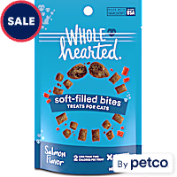 WholeHearted Salmon Flavor Soft-Filled Bites Cat Treats