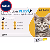 Revolution Plus Topical Solution 2.8-5.5 lbs. Cat