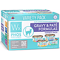 Weruva Wx Phos Focused Gravy & Pate Formulas Variety Pack Wet Cat Food