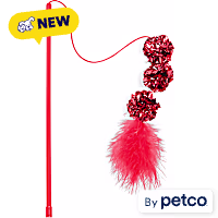 Petco Red Holiday Crinkle Cat Teaser Toy
