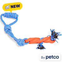 Petco Blue/Orange Twisted Rope TPR Chew Dog Toy
