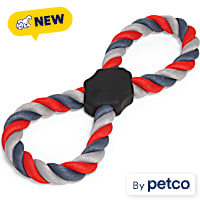 Petco Black/Red Rope Tug TPR Chew Toy