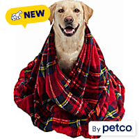 Petco Holiday Red/Green Stripe Pet Throw Blanket