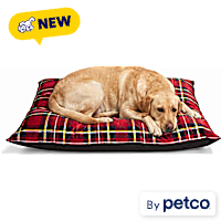 Petco Red/Green Stripe Pillow Lounger Dog Bed