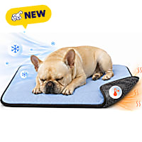PawsPik Dual-Comfort Reversible Cooling & Warming Faux Fur Pet Blanket