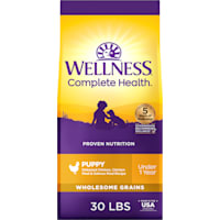Wellness Complete Health Natural Wholesome Grains, Chicken, Oatmeal, & Salmon Recipe Puppy Dry Dog Food