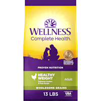 Wellness Complete Health Natural Wholesome Grains, Healthy Weight Chicken & Peas Recipe Dry Dog Food