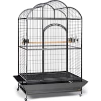 Prevue Pet Products Signature Series Wrought Iron Silverado Macaw Dometop Bird Cage in Silver