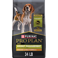 Purina Pro Plan High-Protein Kibble, Weight Management, Shredded Blend Chicken and Rice Dry Dog Food
