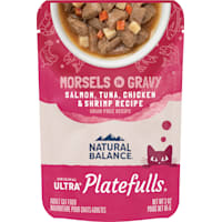Natural Balance Platefulls Salmon, Tuna, Chicken & Shrimp Formula in Gravy Indoor Adult Wet Cat Food