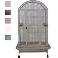 A&E Cage Company Macaw Mansion Dometop Bird Cage in Black