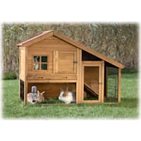 TRIXIE Natura Two Story Sloped Roof Rabbit Hutch with Run