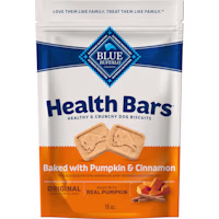 Blue Buffalo Health Bars Oven-Baked with Natural Ingredients, Pumpkin & Cinnamon, Crunchy Dog Biscuits