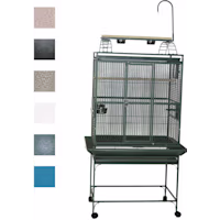 A&E Cage Company 32" X 23" Play Top Bird Cage in Platinum