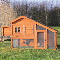 TRIXIE Natura Peak Roof Chicken Coop with Outdoor Run