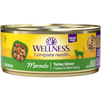 Wellness Complete Health Natural Grain Free Morsels Turkey Dinner Wet Cat Food