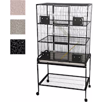 A&E Cage Company 3 Level Small Animal Cage with Removable Base in Platinum