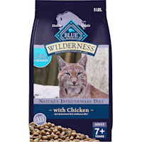 Blue Buffalo Wilderness Mature 7+ Years, Supports Immune System Health Energy to Stay Active, Chicken Dry Food for Cats