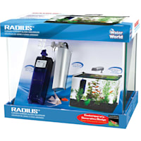 Penn Plax Radius Curved Corner Glass Aquarium Kit