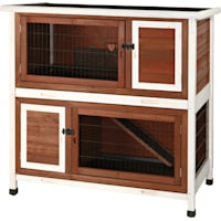 TRIXIE Natura Two Story Animal Hutch in Brown & White