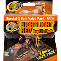 Zoo Med Nightlight Red Bulb for Reptiles, 60 Watts