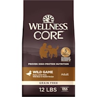 Wellness CORE Natural Grain Free Wild Game Duck, Turkey, Boar & Rabbit Dry Dog Food